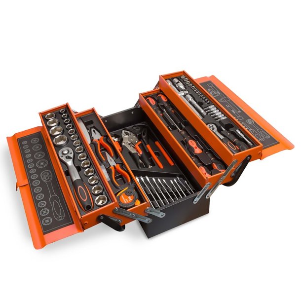 Professionel værktøjskasse fra hanSe® i farven orange